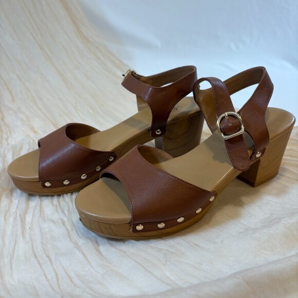 Style & Co Womens Anddreas Brown Platform Block Heel Studded Sandals 7.5M - Picture 4 of 10